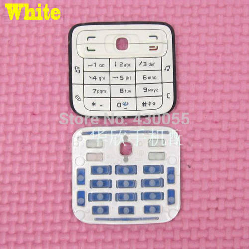 White Color New Original Housing Main Home Function Keyboards Keypads Cover Case For Nokia N73, Free Shipping