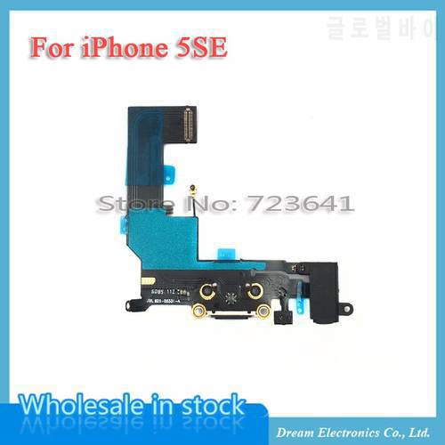 Charger Flex for iPhone 5S SE 5C 5 4 4S USB Charging Port Dock Connector Plug Flex Cable with Headphone Audio Jack Replacement