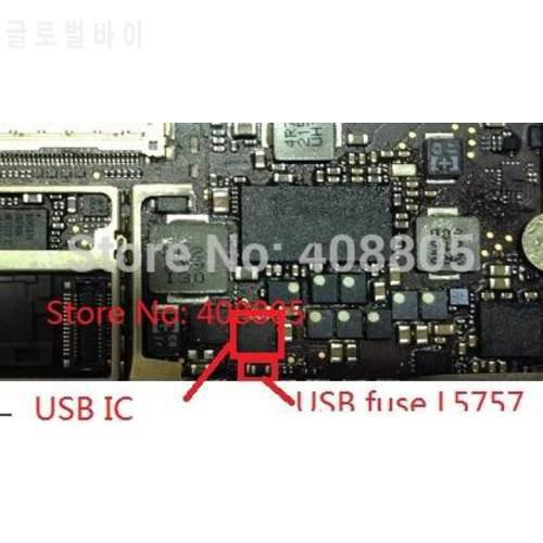 10pair/lot no charging solution part USB IC Q8123 and L5757 USB filter fuse for iPad 2 on motherboard fix part,