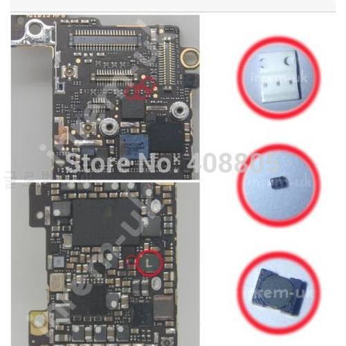 20sets/lot=100pcs, logic board fix parts for iPhone 5 5G backlight diode D1 + backligth coil L3 