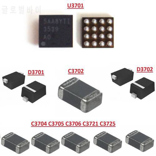5set/lot IC Chip Diode Capacitor U3701 D3701 D3702 C3702 C3725 C3721 C3704 For iphone 7 7plus 7p 7+ Dim no LED backlight fix kit