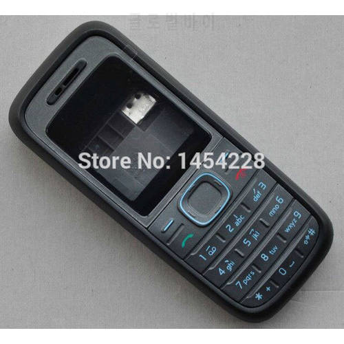 BINYEAE Full Housing Case Cover Facing Frame + Middle + Back Cover + Keypad For Nokia 1208 Cell Phone Part