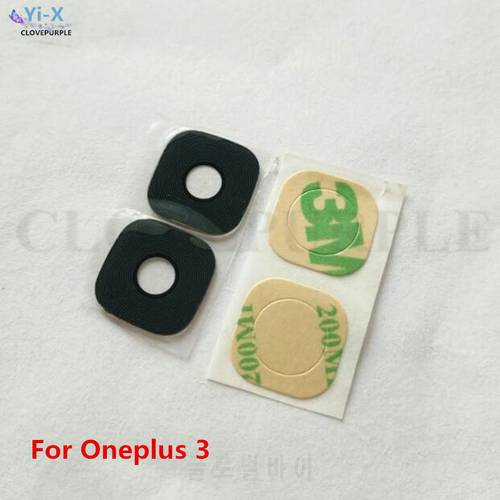 2PCS Rear Back Camera Glass Lens Cover with 3M Glue Stickers For Oneplus 3 3T Oneplus Three A3000 1+ 3