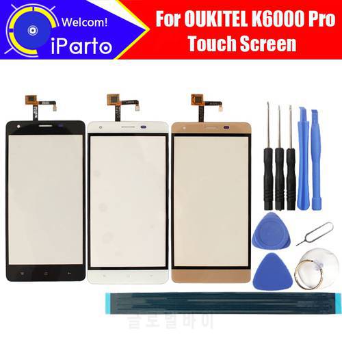 5.5 inch OUKITEL K6000 Pro Touch Screen Glass 100% Guarantee Original Glass Panel Touch Screen For K6000 Pro+tools+Adhesive