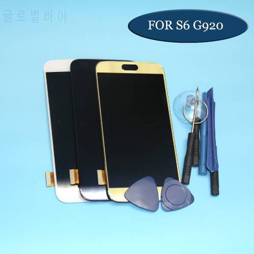 1pcs For Samsung GALAXY S6 G920 G920F LCD Display Touch Screen Digitizer Assembly Blue White Gold