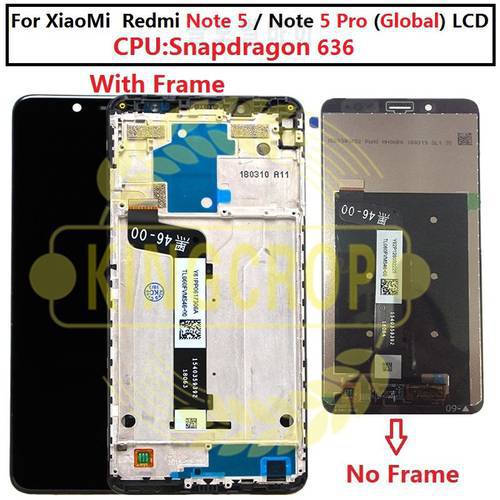 for Xiaomi Redmi note 5 redmi note 5 pro LCD screen display+Touch panel Digitizer with frame for redmi note 5 pro LCD