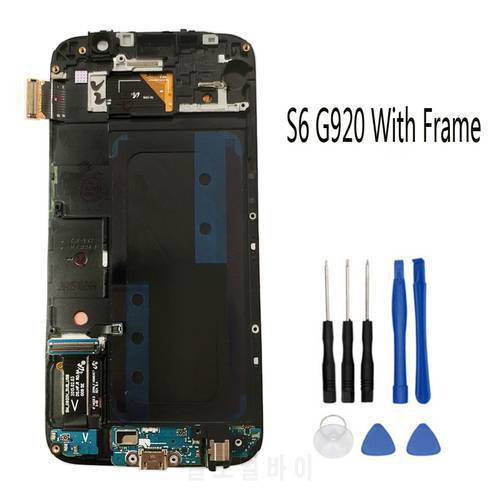 Super AMOLED For Samsung Galaxy S6 G920 G920F LCD Display Touch Screen Digitizer Replacement For Samsung S6 Original LCD