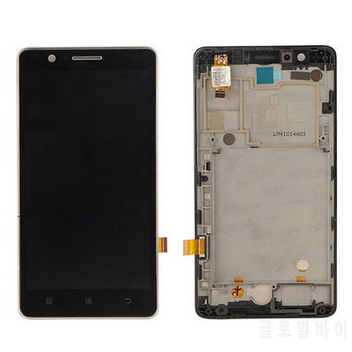 100% Test Original For Lenovo A536 LCD Display With Touch Screen Digitizer Assembly With frame Black White Color free shipping