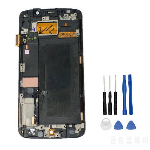 5.1&39&39 Super AMOLED Display for SAMSUNG Galaxy s6 edge LCD G925 G925I G925F Touch Screen Digitizer with Frame