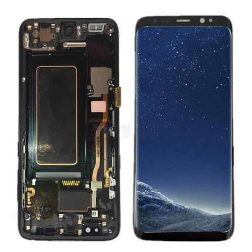 High Quality AMOLED Replacement For Samsung S8 LCD With Frame G950F G950U G950W8 Display Touch Screen Assembly
