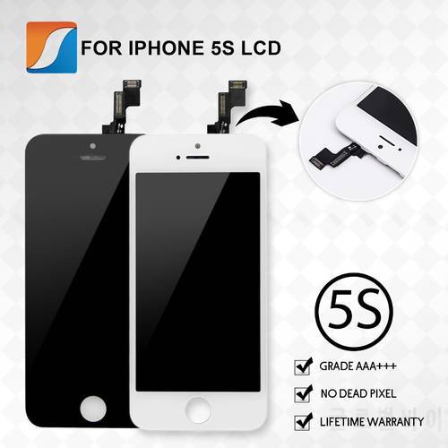 Grade AAA+++ 10PCS/LOT For iPhone 5S LCD Display With Touch Screen Digitizer Assembly Replacement No Dead Pixel Free Shipping