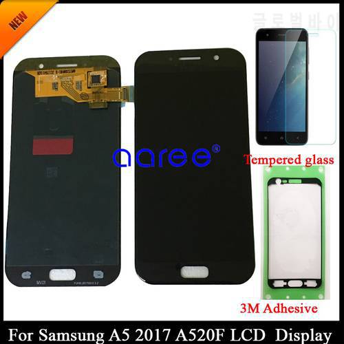 100% tested Super AMOLED For Samsung A5 2017 A520 LCD Display For Samsung A520 Display LCD Screen Touch Digitizer Assembly