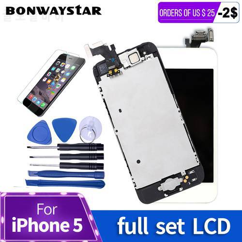 AAA+++ Screen On For iPhone 5 5s 6s 7 Touch Screen Assembly Digitizer Replacement Module for iPhone 6 5s Display No Dead Pixel