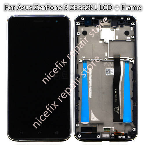 For Asus ZenFone 3 ZE552KL LCD Display Panel Touch Screen Digitizer Assembly With Frame For ZE552KL Z012D Z012DC Z012DA LCD