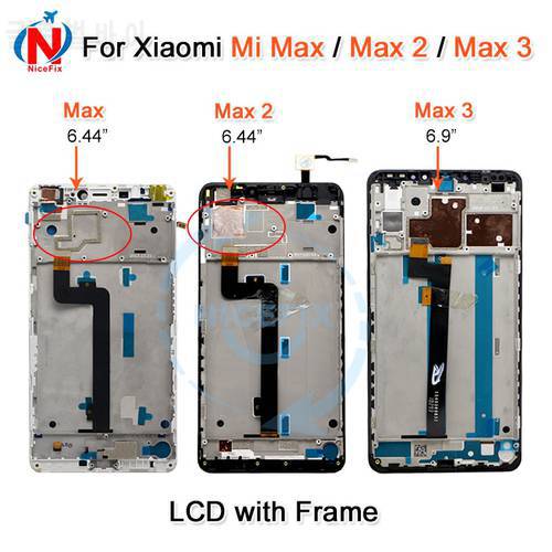 for Xiaomi Mi Max LCD Display Touch Screen Digitizer Assembly For Xiaomi Mi Max 2 LCD Max2 Max 3 Screen Replacement Black White