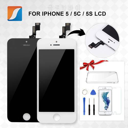 Grade AAA+++ For iPhone 5G 5C 5S LCD Screen Display With Touch Screen Digitizer Assembly Black/White Free Shipping