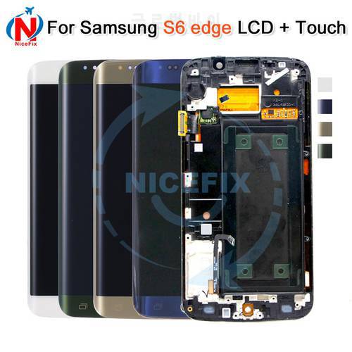 5.1For Samsung Galaxy S6 Edge G925 G925F SM-G925F LCD Display Touch Screen Digitizer Assembly with frame For SAMSUNG S6 Edge LCD