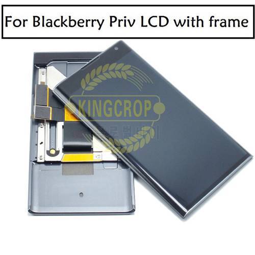 100% Original For BlackBerry Priv LCD Display Touch Screen Digitizer Assembly With Frame Replacement Parts free shipping