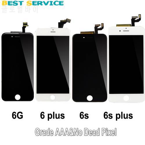 No Dead Pixel For iPhone 6 6s 6 plus 7 LCD Screen Display Touch Screen Digitizer Assembly Black White for iphone6 for iphone7
