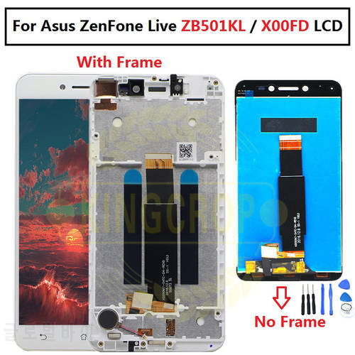 For Asus ZenFone Live ZB501KL X00FD A007 LCD screen display with frame touch panel digitizer For Asus ZB501KL