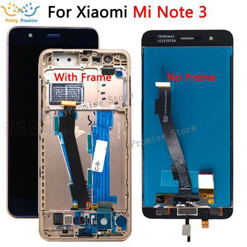 For Xiaomi Mi Note 3 LCD Display+Touch Screen With Fingerprint FPC Digitizer Screen Glass Panel For Xiaomi Mi Note 3 LCD