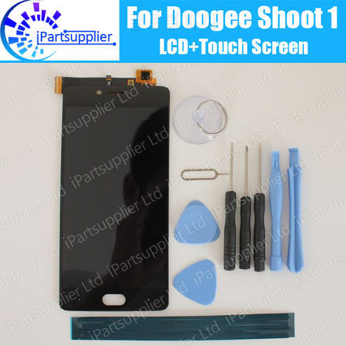 Doogee Shoot 1 LCD Display+Touch Screen 100% Original LCD Digitizer Glass Panel Replacement For Doogee Shoot 1+tool+adhesive
