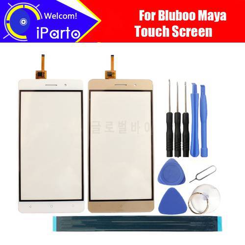 5.5 inch Bluboo Maya Digitizer Touch Screen 100% Guarantee Original Glass Panel Touch Screen Glass For Maya+tools+Adhesive