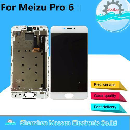 5.2 Supor Amoled M&Sen For Meizu Pro 6 M570M M570C M570Q LCD Display Screen+ Touch Panel Digitizer Frame For Pro 6S