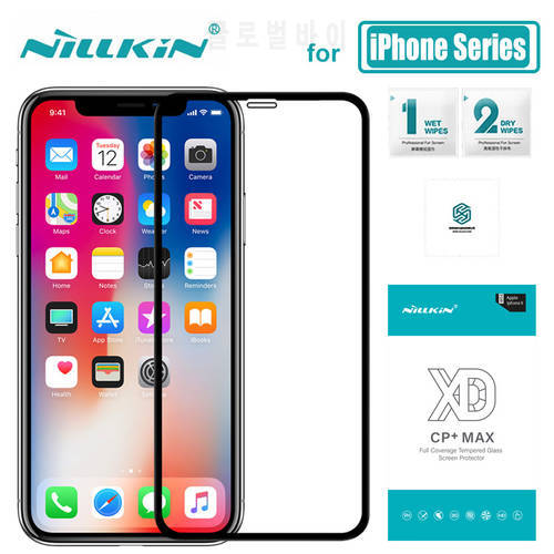 for iPhone 14 13 12 Mini 11 Pro X 8 7 Plus XR XS Max Glass Nillkin Full Cover Tempered Glass Screen Protector for iPhone SE 2020