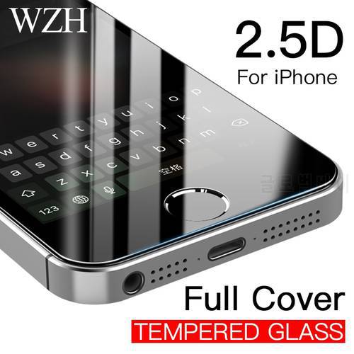 9H Tempered Glass Screen Protector Case For iPhone 7 7Plus 4 4S 5 5S 5C 5SE 8 X 6 6S Plus XR Xs Max Cover Phone Protective Film