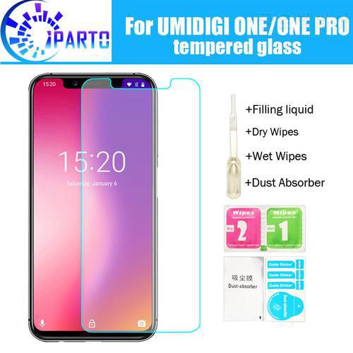 UMIDIGI ONE Tempered Glass 100% Good Quality Premium 9H Screen Protector Film Accessories for UMIDIGI ONE PRO (Not 100% Covered)