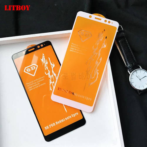 6D Full Cover Tempered Glass For Xiaomi Redmi Note 8 7 10 Pro M3 Screen Protector Film For Redmi 5 Plus Note 5 Protective Glass