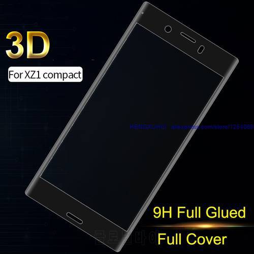 3D Tempered Glass Full Coverage Full Glued Soft Edge Screen Protector for SONY Xperia XZ1Compact