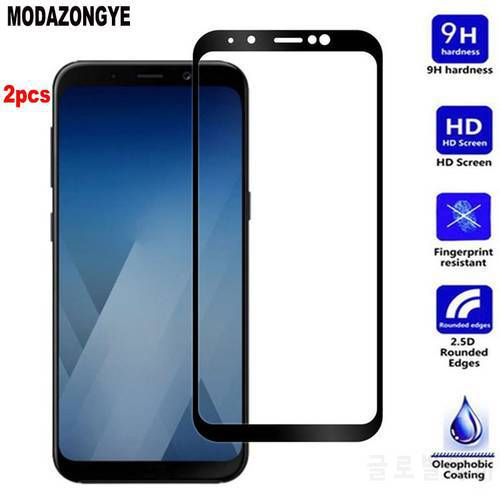 2pcs For Samsung Galaxy A8 2018 Tempered Glass For Samsung Galaxy A8 2018 A530 A530F SM-A530F Screen Protector Flim Full Cover