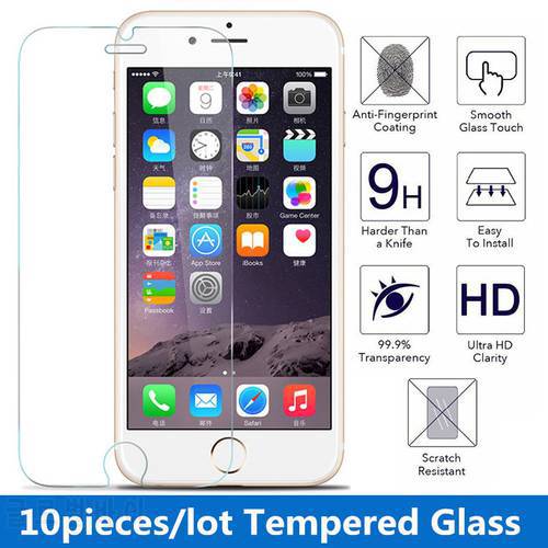 10pcs/lot 9H 0.3 mm 2.5d Tempered Glass Screen Protector for iPhone 7 4s 5 5s 5c 6 6 6/6splus Toughened protective film Guard