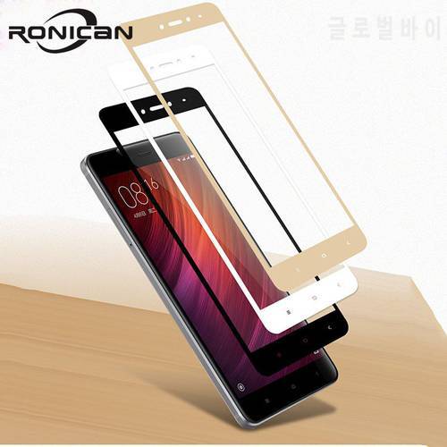 RONICAN Full Cover Tempered Glass on Xiaomi Redmi 4X 4A For Redmi 4 Pro Redmi note 4 4X Screen Protector Toughened Glass Film