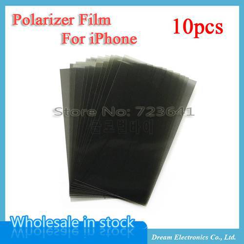 10pcs/lot LCD Back Polarizer Film For iPhone 6 6plus 6S 7 8 plus X 5 5S 5c Bottom Polarization Polarized Light Film Replacement