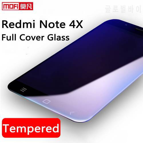 Screen Protector for Xiaomi Redmi Note 4x Tempered Glass Full Cover Xiaomi redmi Note 4x 32GB Ultra Thin 9H 2.5D Curved Black