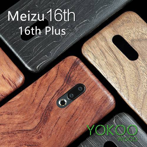 walnut Enony Wood Rosewood MAHOGANY Wooden Slim Back Case Cover For Meizu 16th /16th Plus
