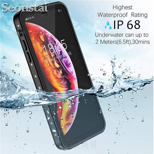 360 Sealed IP68 Waterproof Case for iPhone Xs Max Xs Xr Case Underwater Diving Outdoor Sport Snowproof Cover for SamsungS9 Note9