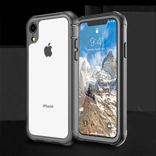 Shockproof Case for iPhone 7 8 Plus X XS XR 11 Pro Max Full Body Armor Bumper Shockproof Transparent Cover Case for 11pro Coque