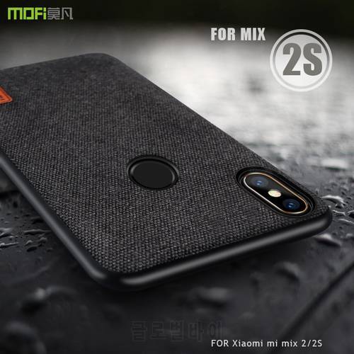 Mi Mix 2S Case MOFi For Xiaomi Mi Mix 2S Case Xiaomi Mi 2 Case Mi Mix2S Back Fabrics Soft Silicone Edge Full Cover Cases 5.99&39&39