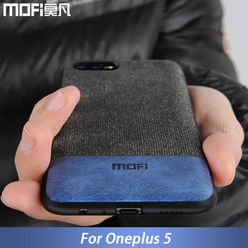 For Oneplus 5 Case One Plus 5 Back Cover Silicone Edge Men Business Fabric Shockproof Case Coque MOFi Original Oneplus5 Case