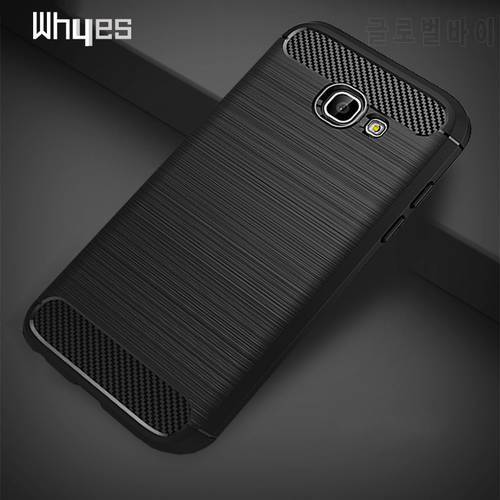 Whyes For Samsung Galaxy A5 2017 Case A520 Carbon Fiber Soft TPU Heavy ShockProof Silicone Cover For Samsung A5 2017 Case A520
