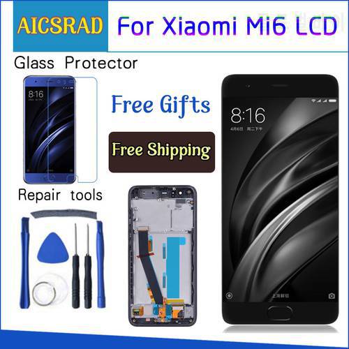 For Xiaomi Mi 6 Mi6 LCD Display With Touch Screen With Frame Digitizer Assembly NEW For 5.15