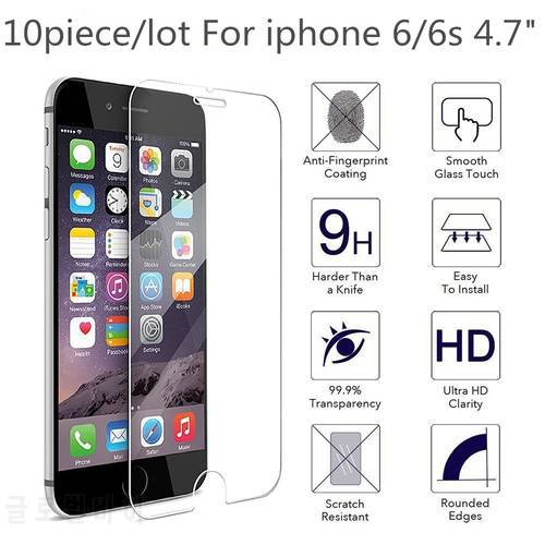 10PCS Tempered Glass For iPhone 6 6S 7 8 Plus X XR XS Max Premium Glass For iPhone 11 Pro Max Screen Protector Protective Film