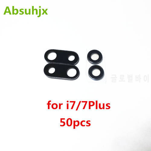 Absuhjx 50pcs Back Camera Lens for iPhone 7 8 Plus X XR XS Max Rear Camera Cover Lens Frame with Glass Replacement Parts