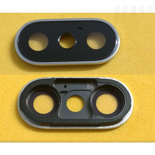 10pcs/lot For IPhone X Back Rear Camera Lens Glass Cover With Frame Holder Replacement Parts
