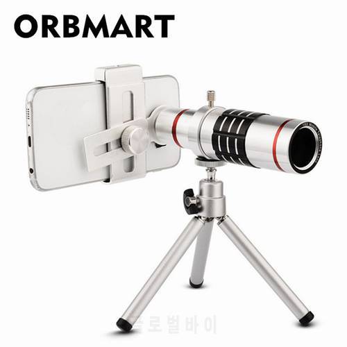 ORBMART 18X Zoom Optical Telescope Universal Clip Mobile Phone Lenses with Mini Tripod For Most Cellphone Smartphone