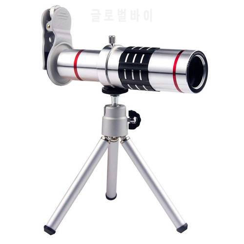 Universal 18X Zoom Telescope Telephoto Camera Lens with Tripod Mount & Mobile Phone Clip For iPhone,Galaxy and Other Smart Phone
